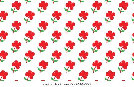 abstract seamless red flower pattern.