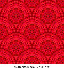 Abstract Seamless Red Geometric Vector Pattern. Vintage Wallpaper Background. Mosaic Texture for Textile Print
