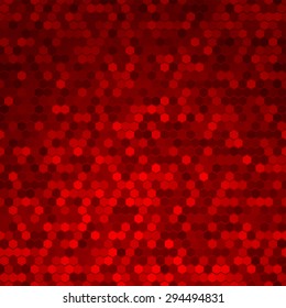 Abstract Seamless Red Halftone Comb Dots. Light Disco Club Fun Holiday Pattern. Bright Sparkle Party Vector Background
