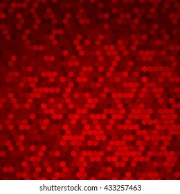 Abstract Seamless Red Halftone Comb Dots. Light Disco Club Fun Holiday Pattern. Bright Sparkle Party Vector Background