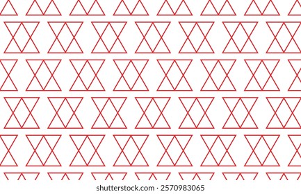 abstract seamless red outline triangle pattern art suitable for background.