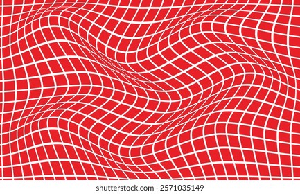 abstract seamless red rectangle shape grid wave pattern suitable for background.