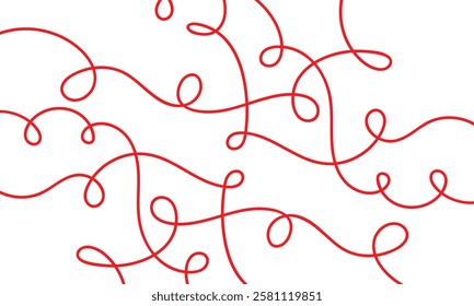 abstract seamless red thread line design suitable for background.