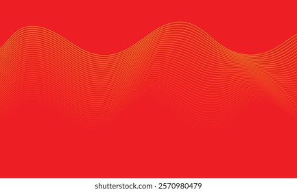 abstract seamless red yellow blend wavy line design on red suitable for background.