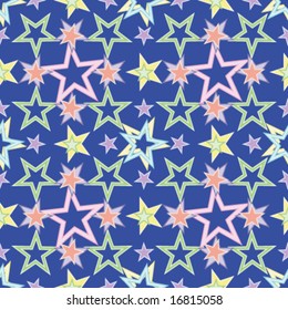 abstract seamless repeat pattern with stars