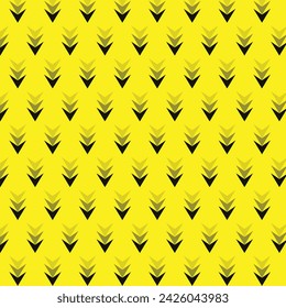 patrón de flecha gris negro repetible sin costuras abstracto en amarillo.