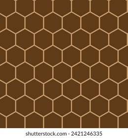 abstract seamless repeatable brown polygon pattern on brown.