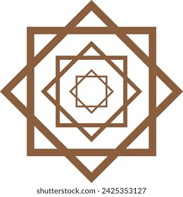 abstract seamless repeatable brown rectangle line art.