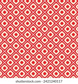 abstract seamless repeatable cream red rounded rectangle pattern.