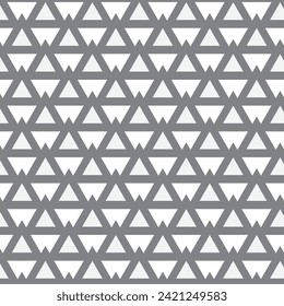 abstract seamless repeatable grey triangle pattern art.