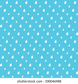 Abstract seamless repeatable minimal blue and white wallpaper background design with rain drops . Eps 10 stock vector illustration 