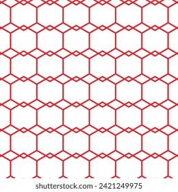 abstract seamless repeatable red polygon pattern art.