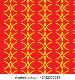 abstract seamless repeatable yellow circle pattern on red.