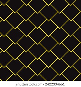 abstract seamless repeatable yellow corner line pattern on dark.