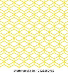 patrón de polígono amarillo irreversible y abstracto.