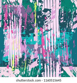 Abstract seamless repeated pattern. Grunge urban background  for girl, fashion textile, clothes, wrapping paper. 