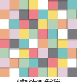 abstract seamless repeating background with color squares