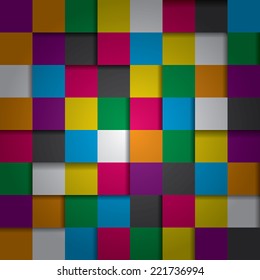 abstract seamless repeating background with color squares