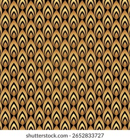  Abstrato Padrão floral repetitivo contínuo texturizado preto geométrico, fundo dourado vetor moderno papel de parede simples, azulejo, papel de parede, tecido, têxteis, cartões, capas, banners, branding .