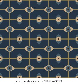 abstract seamless repeating pattern with eyes. vector illustration