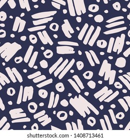 Abstract Seamless Repeating Pattern hand drawn with pen, brush ans ink. Great texture for print, wallpaper, home decor, spring summer fashion fabric, textile, invitation background, paper - Vector.