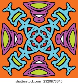 abstract seamless repeating symmetry pattern