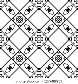 Abstract seamless retro art deco vintage ornamental background