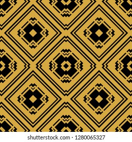 Abstract seamless retro art deco vintage ornamental background