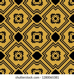 Abstract seamless retro art deco vintage ornamental background