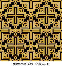 Abstract seamless retro art deco vintage ornamental background