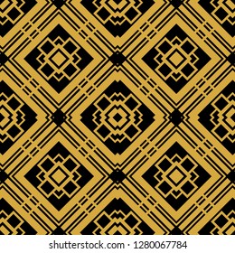 Abstract seamless retro art deco vintage ornamental background