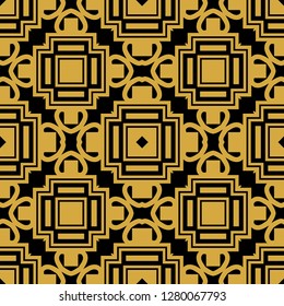 Abstract seamless retro art deco vintage ornamental background