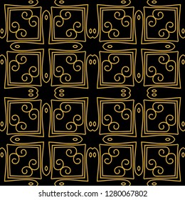Abstract seamless retro art deco vintage ornamental background