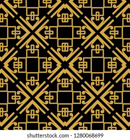 Abstract seamless retro art deco vintage ornamental background