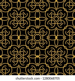 Abstract seamless retro art deco vintage ornamental background