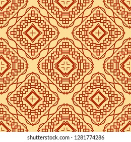 Abstract seamless retro art deco vintage ornamental background