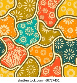 Abstract seamless retro background