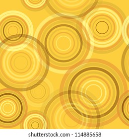Abstract seamless retro background made of rings, vector illustration, eps10