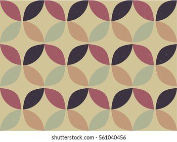 Abstract seamless retro circle vector pattern. Vintage style. Good for poster, wrapping paper or cards.