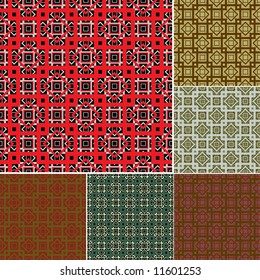 Abstract seamless retro design. Vector.