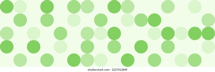Abstract seamless retro geometric pattern with circles, green gradient color palette. Chessboard pieces vintage background, modern bright and colorful pattern repeat.