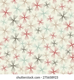 abstract seamless retro pattern with colorful figures