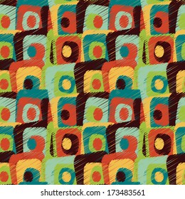 Abstract seamless retro pattern.Vector illustration. 