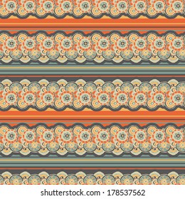 Abstract seamless retro pattern.Vector illustration. 