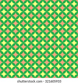 Abstract seamless retro tablecloth with leaves. Vector background.