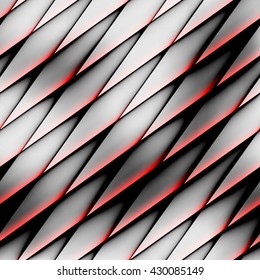 Abstract seamless rhombus pattern on gray blur background