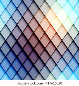Abstract seamless rhombus pattern with a relief effect.