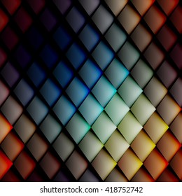 Abstract seamless rhombus pattern with a relief effect.