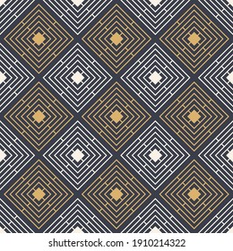 Abstract seamless rhombuses pattern. Modern stylish texture. Repeating geometric tiles. Vector color background.