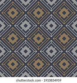 Abstract seamless rhombuses pattern. Modern stylish texture. Repeating geometric tiles. Vector color background.